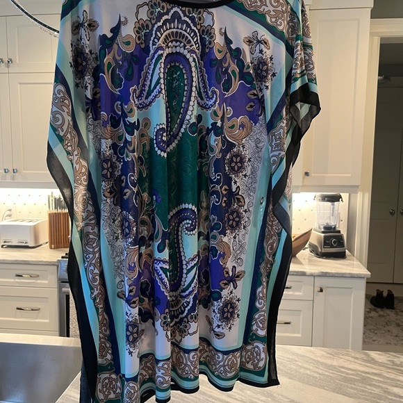 Mod INC INTERNATIONAL CONCEPTS caftan flowing top or cover up one size - Picture 6 of 17